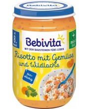 Био ястие Bebivita - Ризото със зеленчуци и дива сьомга, 220 g -1