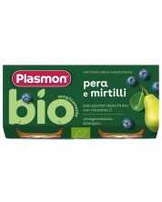 Био пюре Plasmon - Круша с боровинка, 6 м+, 2 х 80 g  -1