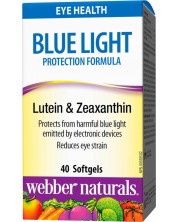 Blue Light Protection Formula Lutein & Zeaxanthin, 40 софтгел капсули, Webber Naturals