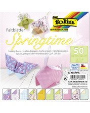 Блокче с хартии за оригами Folia - Пролет, 50 листа -1