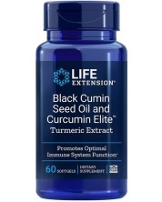 Black Cumin Seed Oil and Curcumin Elite, 60 софтгел капсули, Life Extension