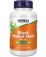 Black Wallnut Hulls, 500 mg, 100 капсули, Now -1