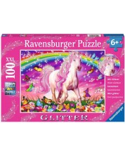 Блестящ пъзел Ravensburger от 100 XXL части - Кон мечта -1