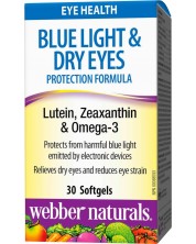 Blue Light & Dry Eyes Protection Formula, 30 софтгел капсули, Webber Naturals -1