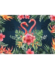 Блок за рисуване №4 Rainbow - Flamingos In Love, 190 g, 10 листа -1