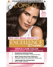 L'Oréal Еxcellence Боя за коса, 300 Natural Darkest Brown -1
