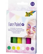 Боички-стикчета за лице Folia  - 6 цвята за момиче