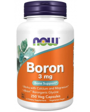 Boron, 3 mg, 250 капсули, Now -1