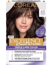 L'Oréal Еxcellence Боя за коса, 4.11 Ultra Ash Brown