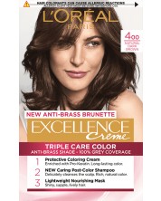 L'Oréal Еxcellence Боя за коса, 400 Natural Dark Brown
