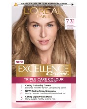 L'Oréal Еxcellence Боя за коса, 7.31 Natural Dark Caramel Blonde -1