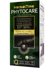 Herbal Time Phytocare Боя за коса, 1N Черен -1