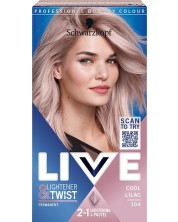 Schwarzkopf Live Боя за коса Lightener + Twist, Хладно лилав 104
