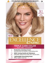 L'Oréal Еxcellence Боя за коса, 9.1 Very Light Blonde