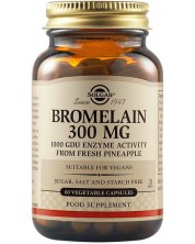 Bromelain, 300 mg, 60 растителни капсули, Solgar -1