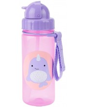 Бутилка със сламка Skip Hop Zоо - Narwhal, 385 ml -1