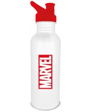 Бутилка за вода Pyramid Marvel: Marvel Logo (White), 700 ml
