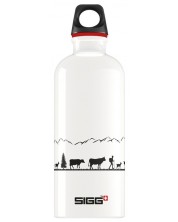 Бутилка за вода Sigg – Swiss Craft, 0.6 L, бяла -1