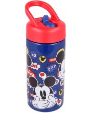 Бутилка със сламка Mickey - 410 ml
