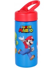 Бутилка със сламка Stor Super Mario - 410 ml -1