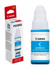 Бутилка с мастило Canon - GI-490 C, за PIXMA G1400/G2400/G3400, Cyan