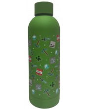 Бутилка за вода Kids Euroswan - Minecraft Icon Green, 500 ml -1