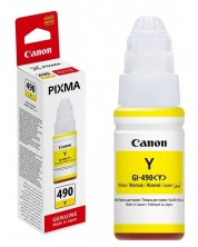 Бутилка с мастило Canon - GI-490 Y, за PIXMA G1400/G2400/G3400, Yellow