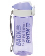 Бутилка за вода Back Up 6 A - 400 ml, лилава