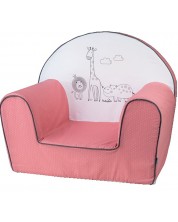 Детски фотьойл Bubaba - Розово сафари