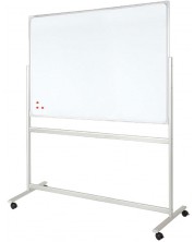 Бяла магнитна дъска с алуминиева рамка 2x3 - 120 x 180 cm, със стойка -1