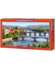 Панорамен пъзел Castorland от 4000 части - Мостовете във Валтава, Прага -1