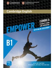 Cambridge English Empower Pre-intermediate Combo A with Online Assessment / Английски език - ниво B1: Учебник с терадка и онлайн материали, част 1 -1
