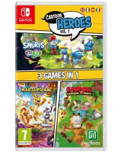 Cartoon Heroes Vol. 1: 3 Games in 1 (Smurfs Mission Vileaf & Marsupilami & Garfield Lasagna Party) (Nintendo Switch)
