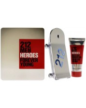 Carolina Herrera Комплект 212 Men Heroes - Тоалетна вода и Душ гел, 90 + 100 ml -1