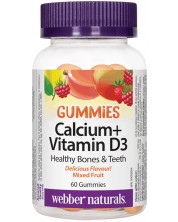 Calcium + Vitamin D3 Gummies, 60 таблетки, Webber Naturals