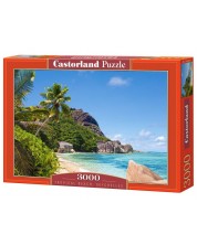 Пъзел Castorland от 3000 части - Тропически плаж, Сейшелите -1