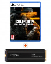 Call of Duty: Black Ops 6 (PS5) + SSD памет Crucial - T500, 1TB, M.2, PCIe