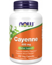 Cayenne, 500 mg, 250 капсули, Now