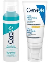 CeraVe Комплект - Серум с ретинол и Хидратиращ крем, SPF30, 30 + 52 ml -1