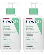 CeraVe Комплект - Измиваща гел-пяна за лице и тяло, 2 x 236 ml -1