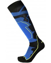Чорапи Mico - Medium Weight Warm Control Primaloft , черни/сини