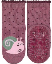 Чорапи със силиконова подметка Sterntaler - С охлювче, 23/24 размер, розови