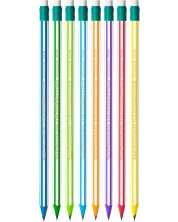 Чернографитен молив с гума BIC Evolution - Stripes, HB, асортимент