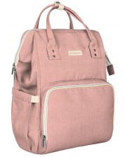 Чанта за бебешки принадлежности 2 в 1 KikkaBoo - Siena, розова