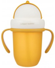 Canpol Чаша с Flip-top сламка Matte Pastels, 210мл., жълта -1