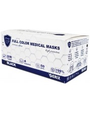Четирислойни медицински маски, 50 броя, Serix, асортимент -1