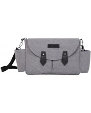 Чанта за пелени Petite&Mars - Sara, Grey Black -1