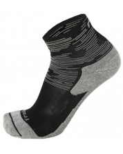 Чорапи Mico - Ankle Trail Run Odor , черни/сиви -1