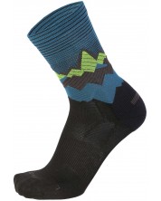 Чорапи Mico - Light Weight Extra Dry Hike , черни/сини -1