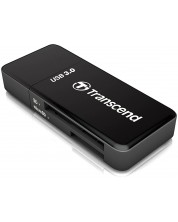 Четец за карти Transcend - RDF5K, SD, microSD, USB 3.0/3.1 Gen 1, черен -1